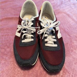New Balance Maroon and Charcoal Sneakers